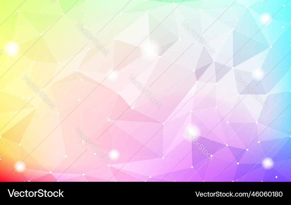 Background material polygon-like rainbow gradient vector image