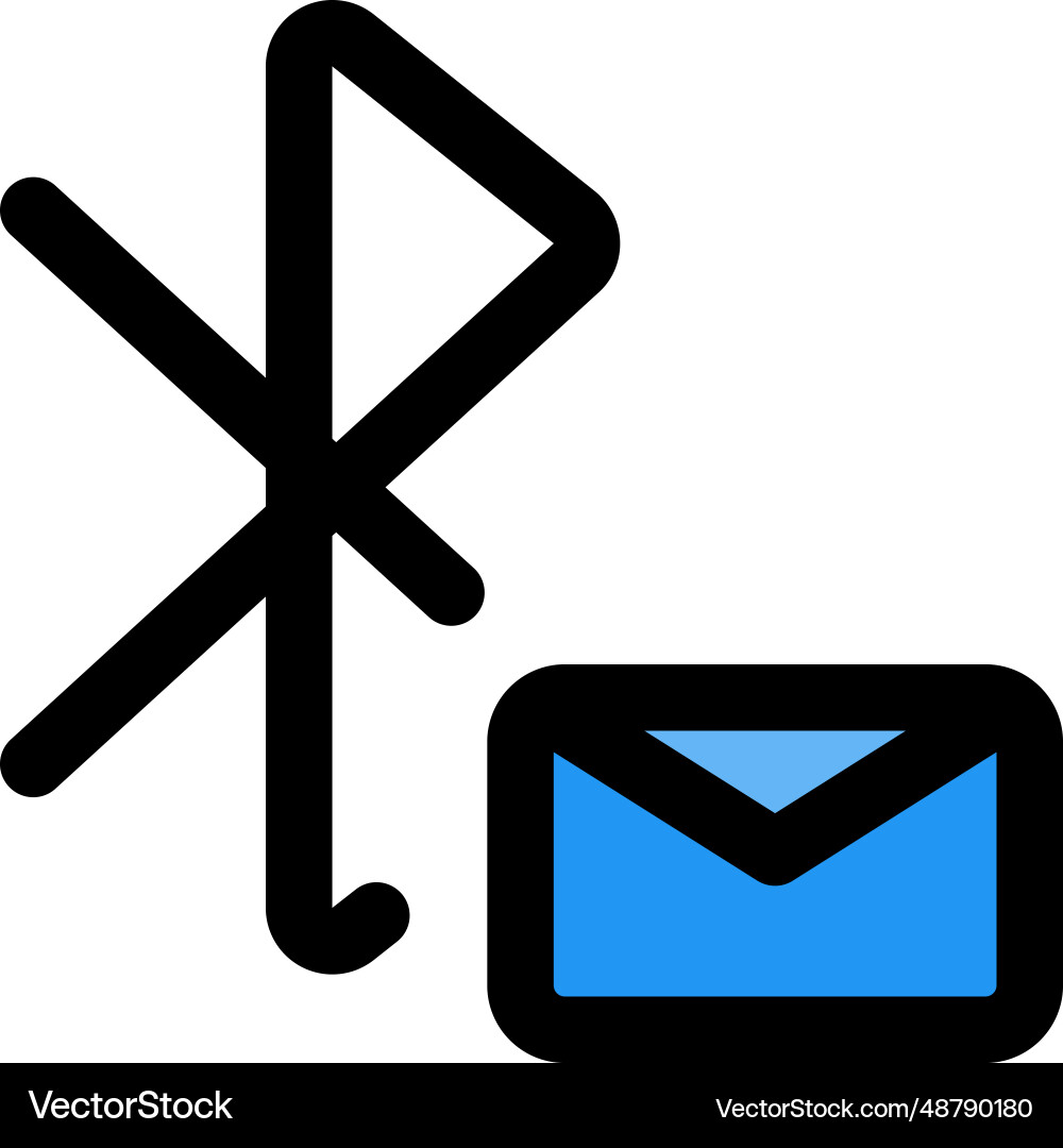Bluetooth used to send text messages Vector Image