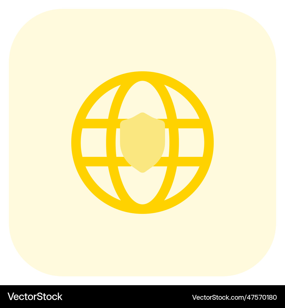 Browser with global security features Vector Image