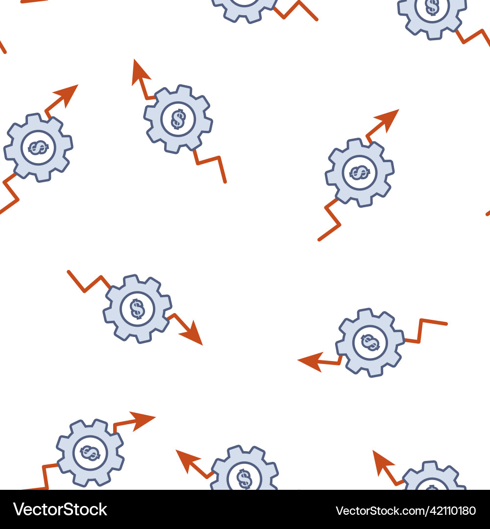 Cost reduction icon seamless pattern on a white Cost reduction icon seamless pattern on a white vector image