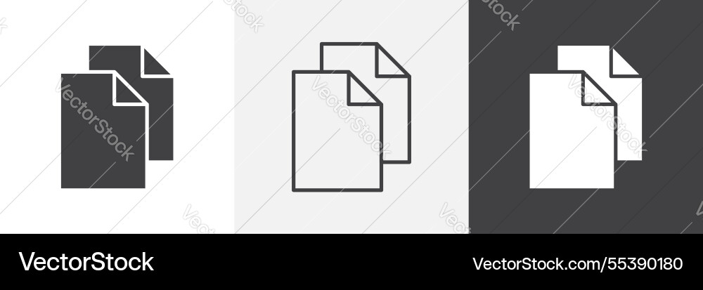 Duplicate icons graphics pack vector image