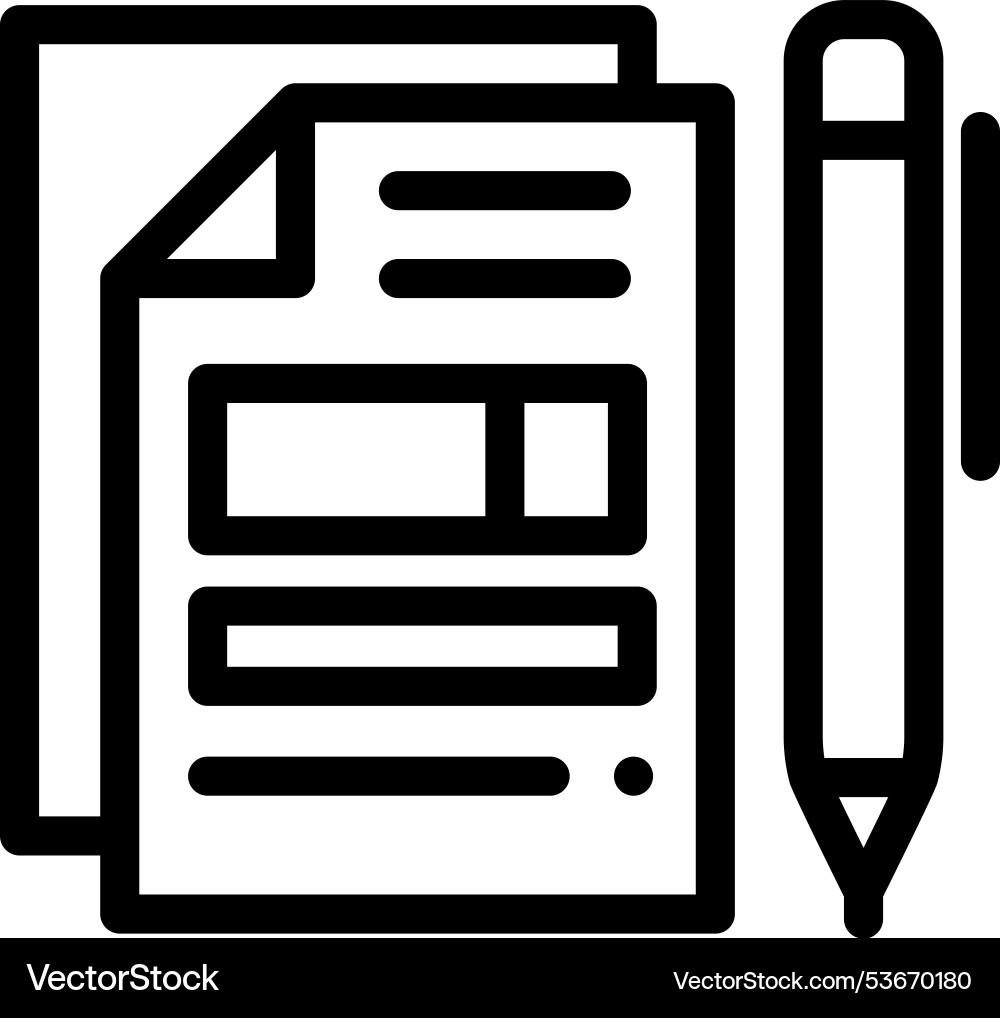 Files icon thin linear style design isolated Files icon thin linear style design isolated vector image