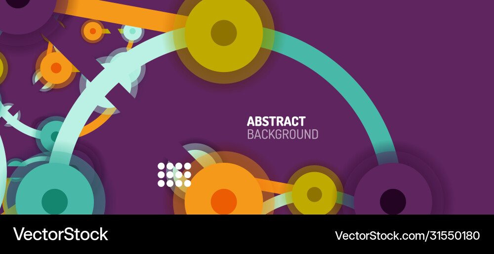 Flat style geometric abstract background round Flat style geometric abstract background round vector image