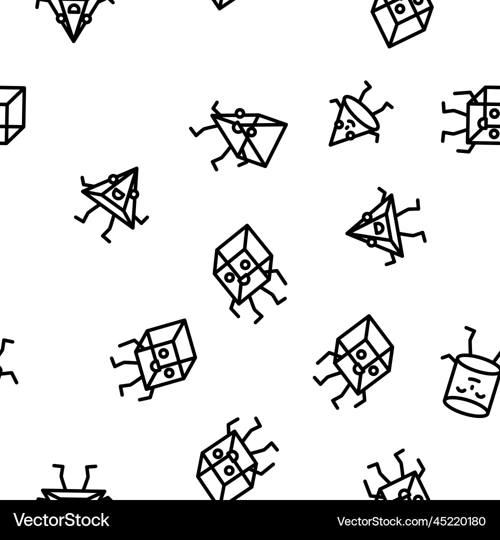 Geometric shape funny seamless pattern Geometric shape funny seamless pattern Vector Image