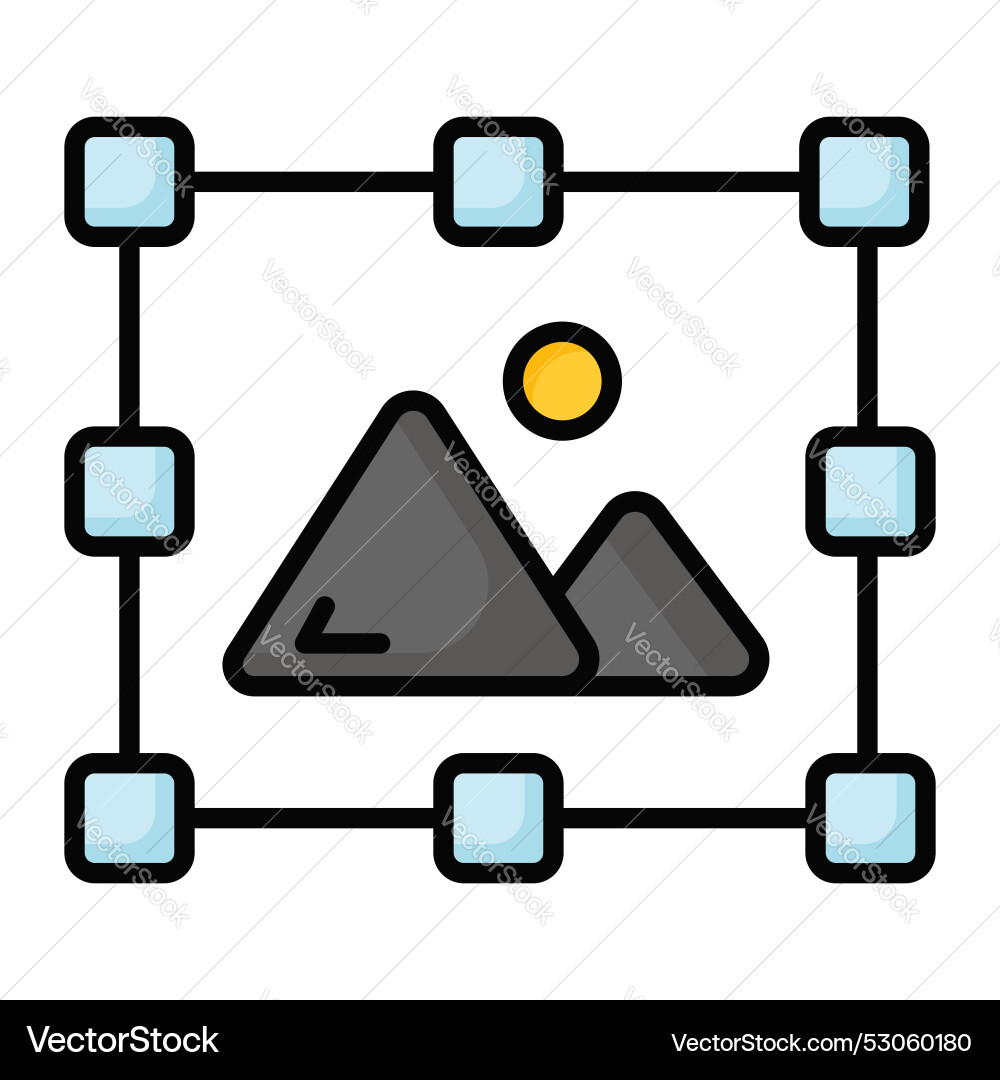 Grab this creative design of image resize Vector Image