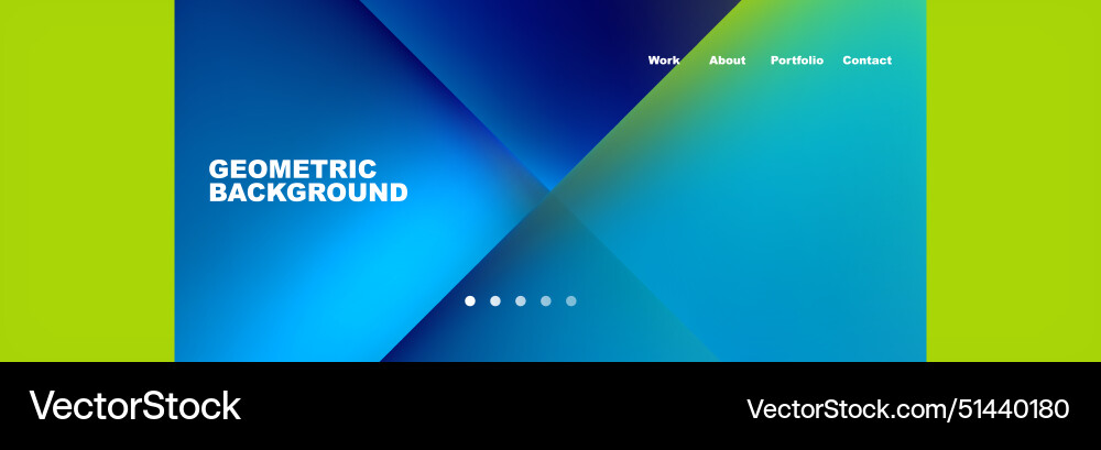 Gradient triangles composition with bright fluid Vector Image