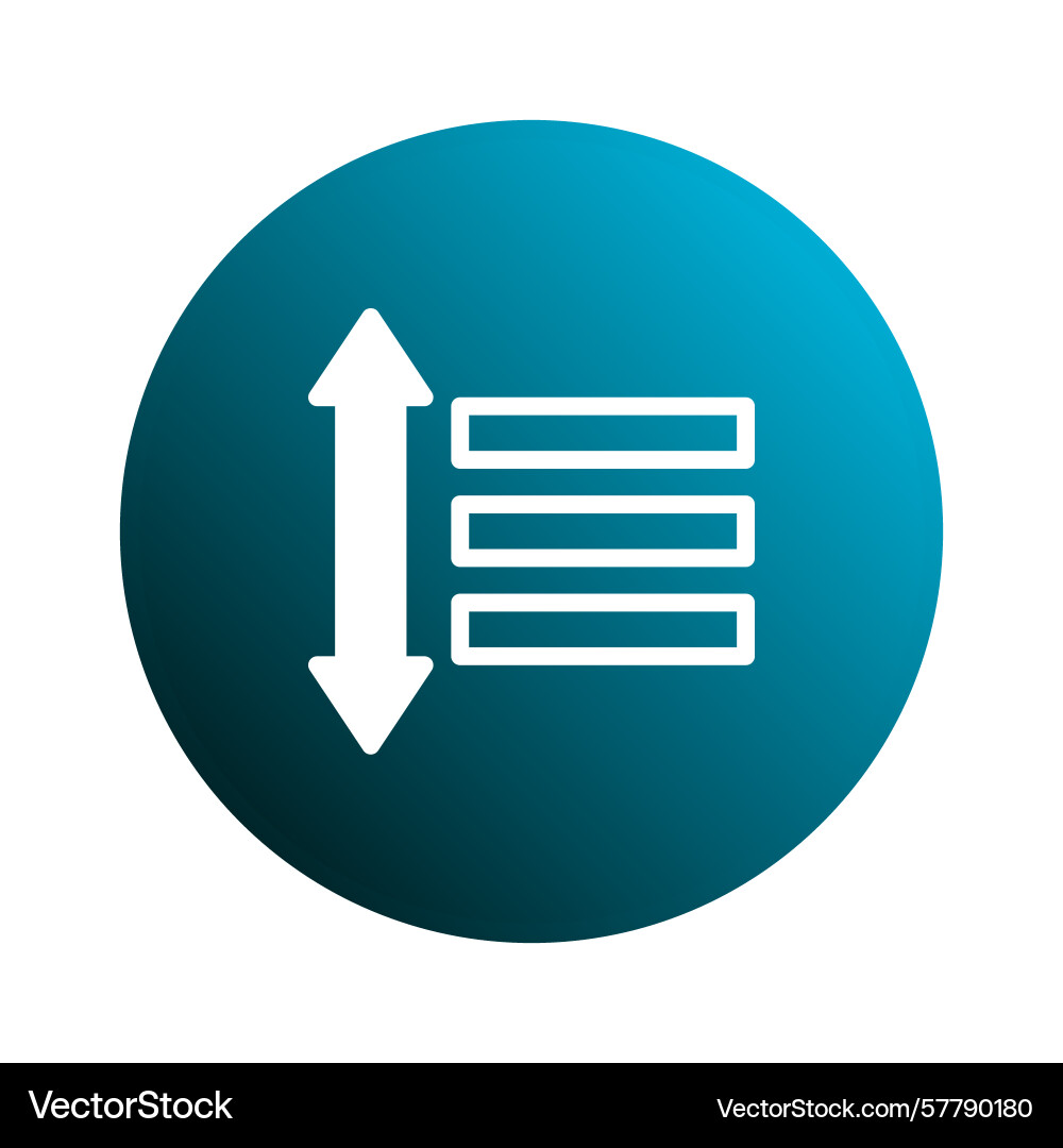 Interface sort icon for website app design vector image