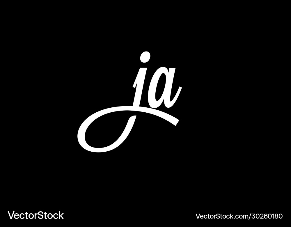 J a ja initial letter logo design template J a ja initial letter logo design template Vector Image
