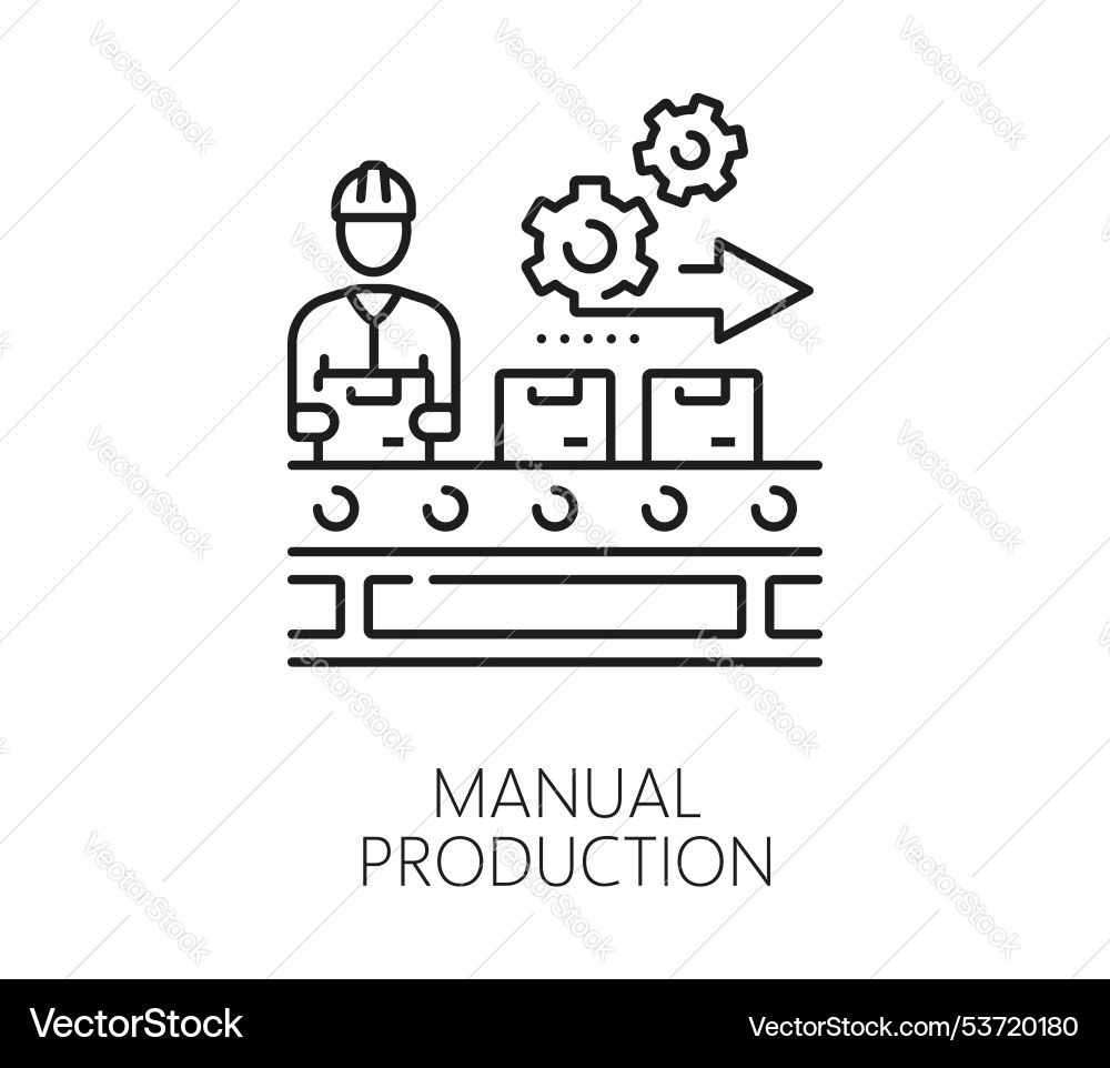 Manufacture manual production outline icon Vector Image