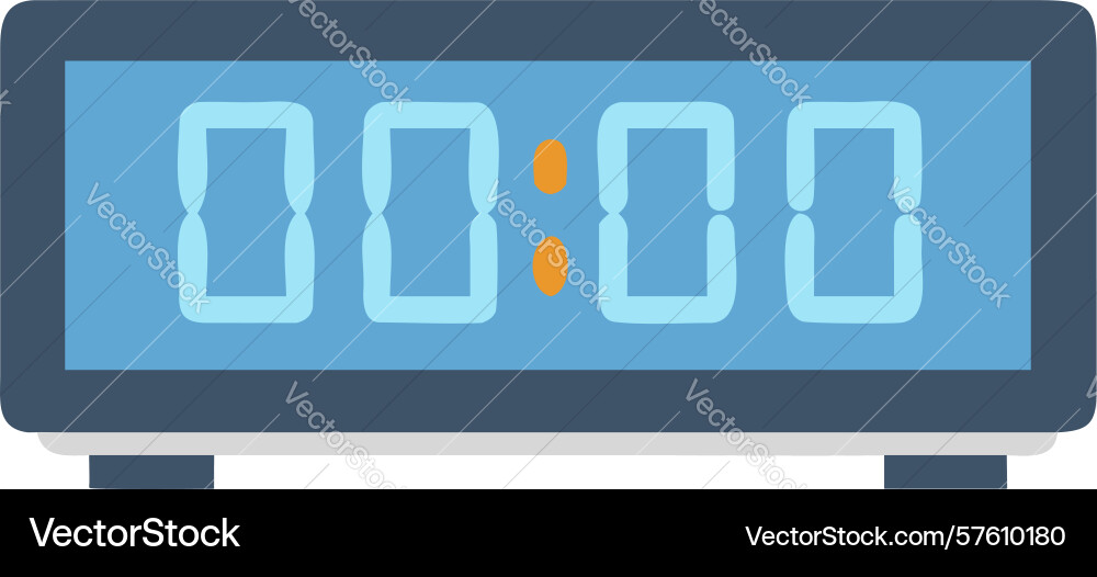 Minimalist digital clock display with blue Vector Image