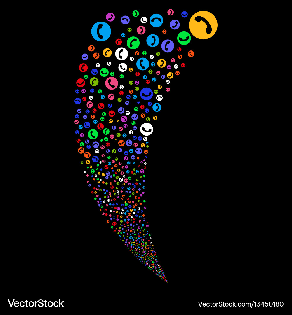 Phone number random stream Phone number random stream vector image