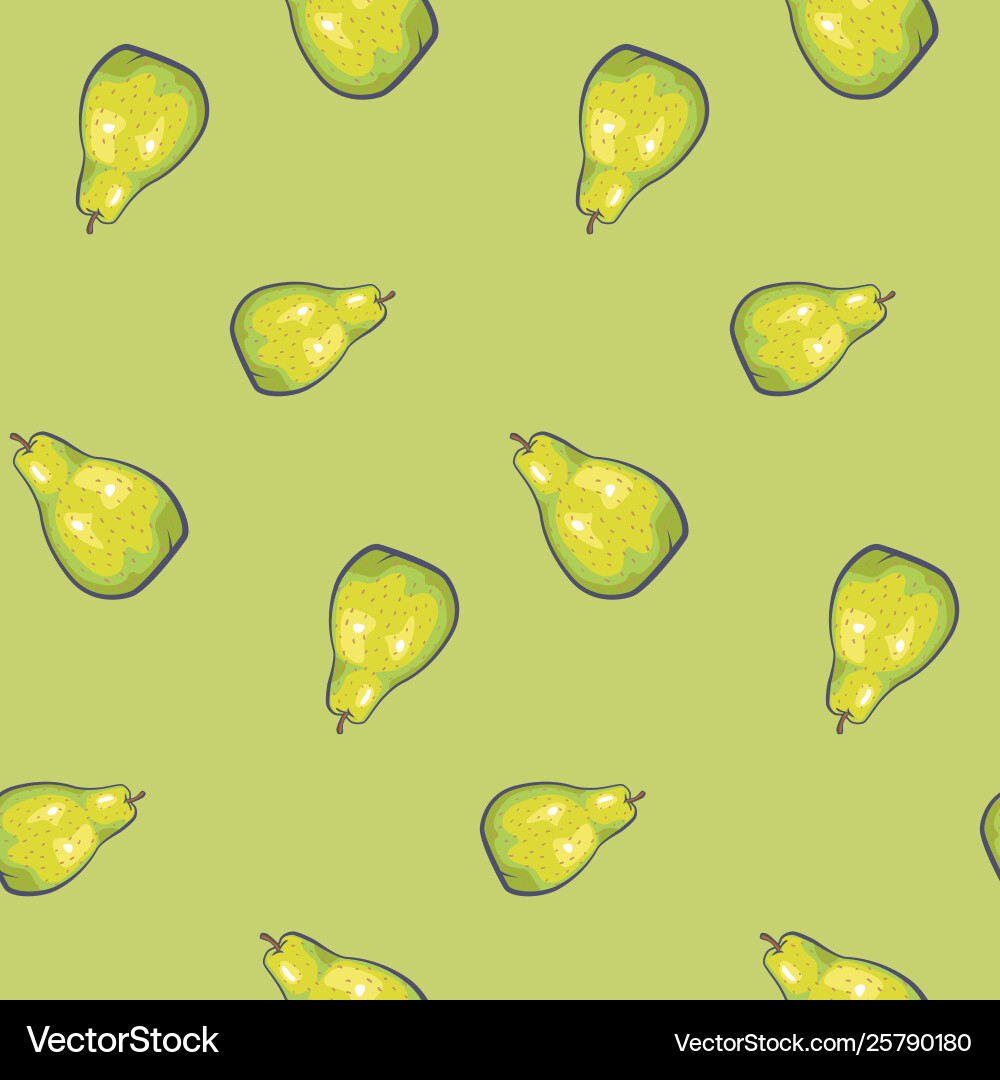 Seamless pattern with pears Vector Image