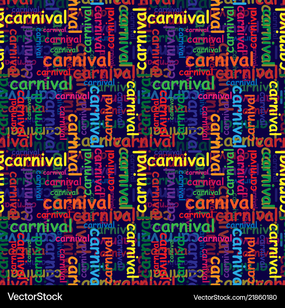 Seamless repeating pattern with colored carnival vector image