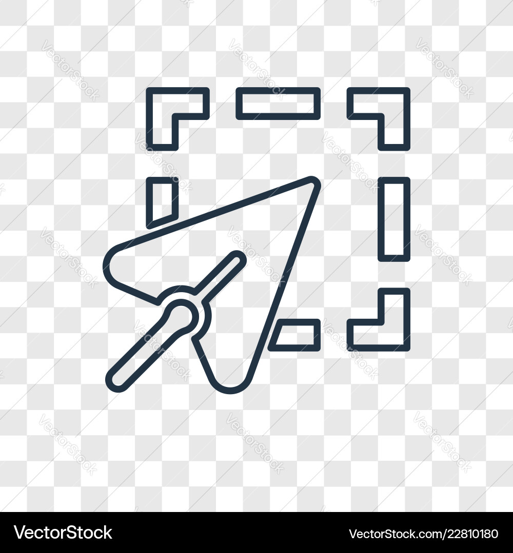 Selection concept linear icon isolated Selection concept linear icon isolated vector image