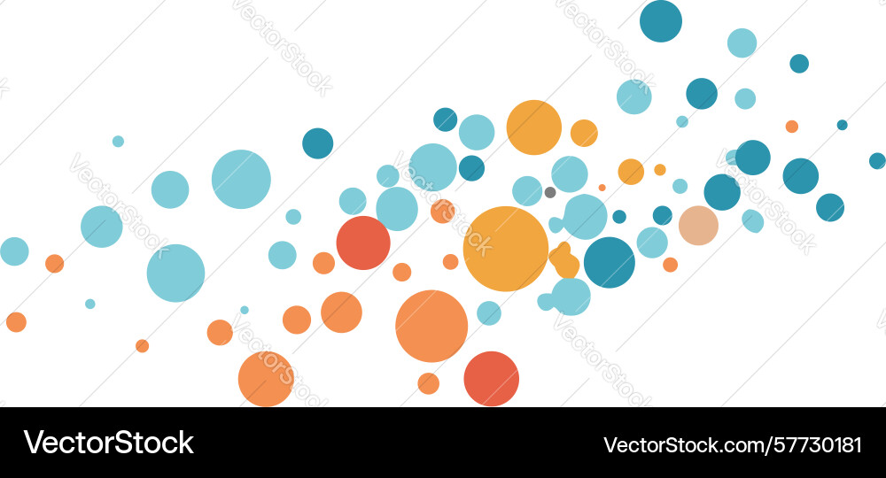 Abstract flowing data particles network vector image