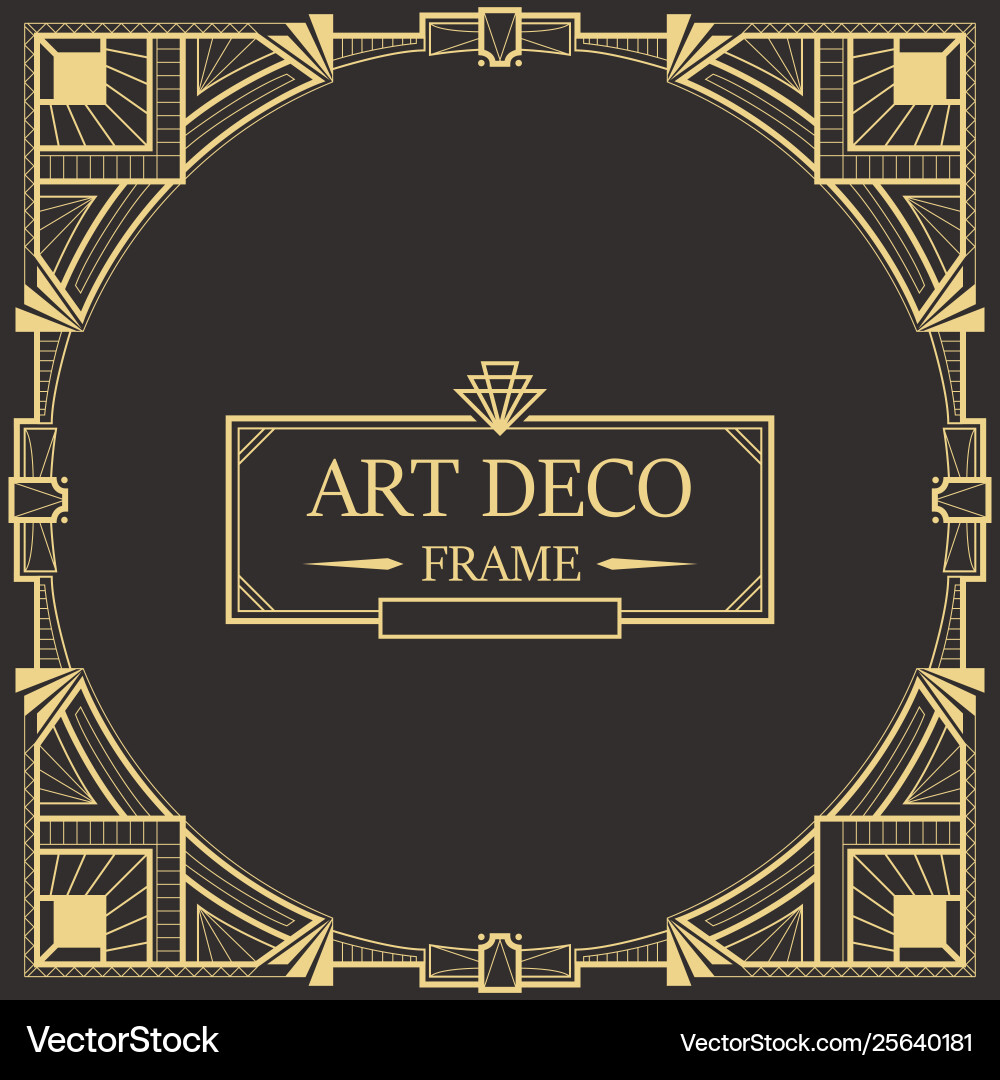 Art Deco Border & Frame Vector Image
