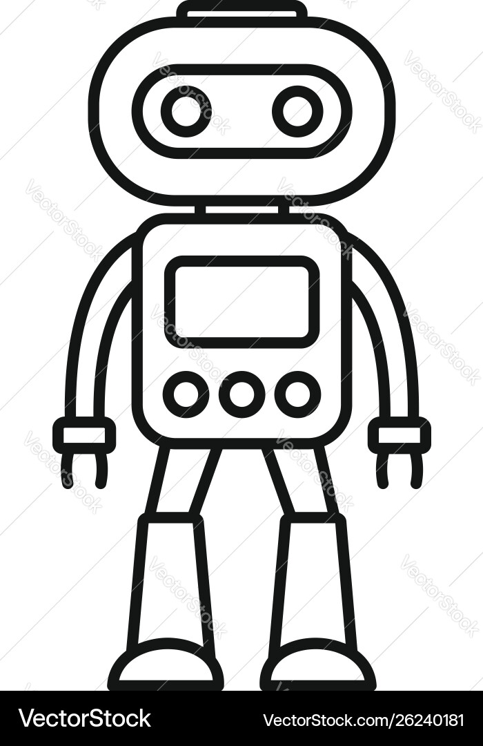 Artificial robot icon outline style Artificial robot icon outline style vector image