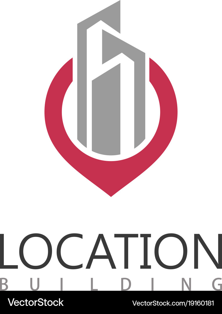 Building Location Icon Set vector image