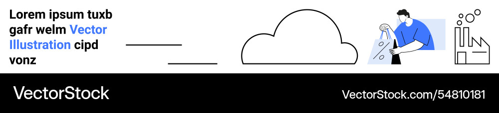 Cloud computing and data security with human vector image