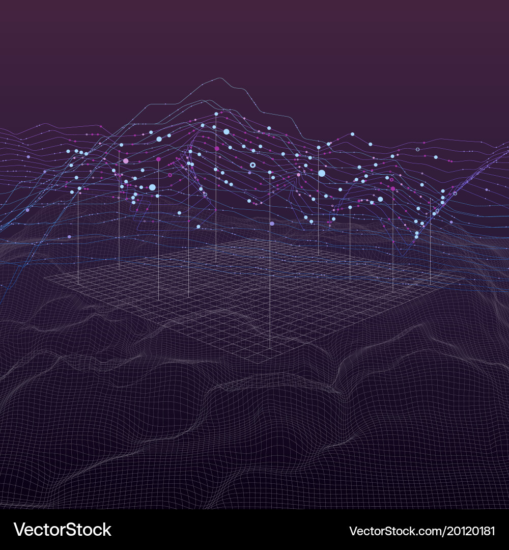 Data Stream Network vector image