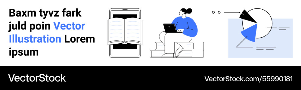 Digital learning with analytics smartphone Digital learning with analytics smartphone vector image