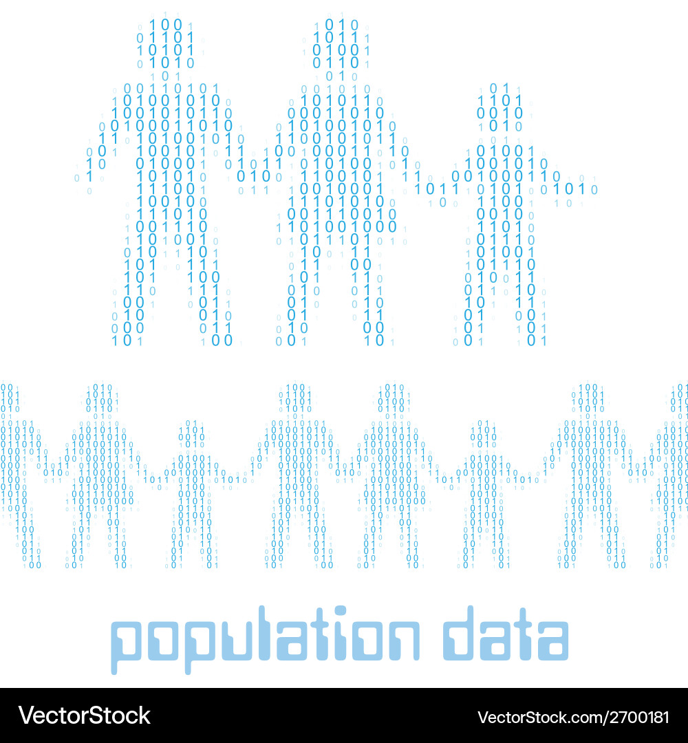 Digital Population Data Statistics vector image