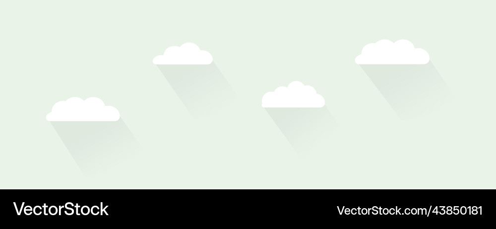 Flat design clouds set shadows Vector Image