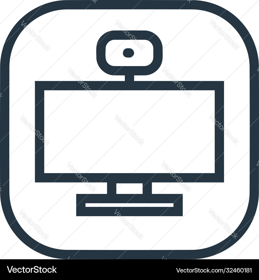 Kinect icon isolated on white background outline Kinect icon isolated on white background outline vector image