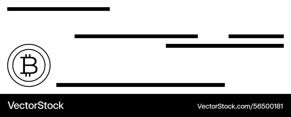 Minimalist bitcoin concept with lines representing Minimalist bitcoin concept with lines representing Vector Image