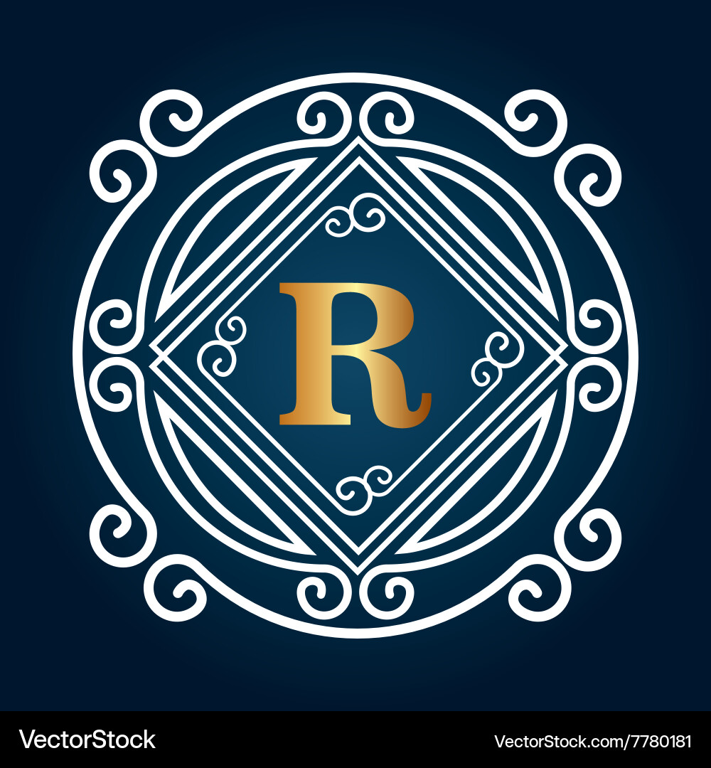 Monogram background design vector image