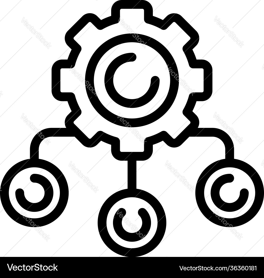 Project working system icon outline style Project working system icon outline style vector image