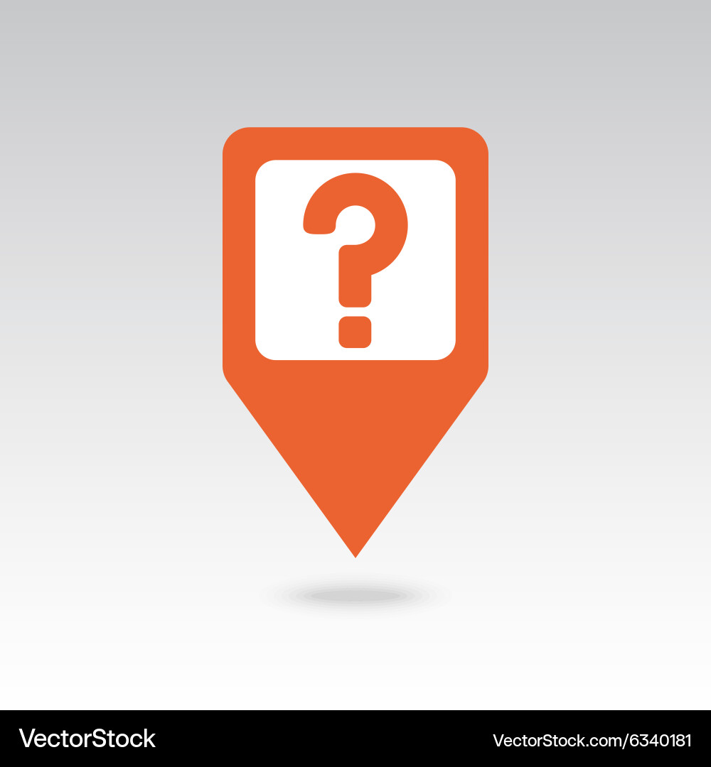 Question mark pin map icon pointer markers vector image