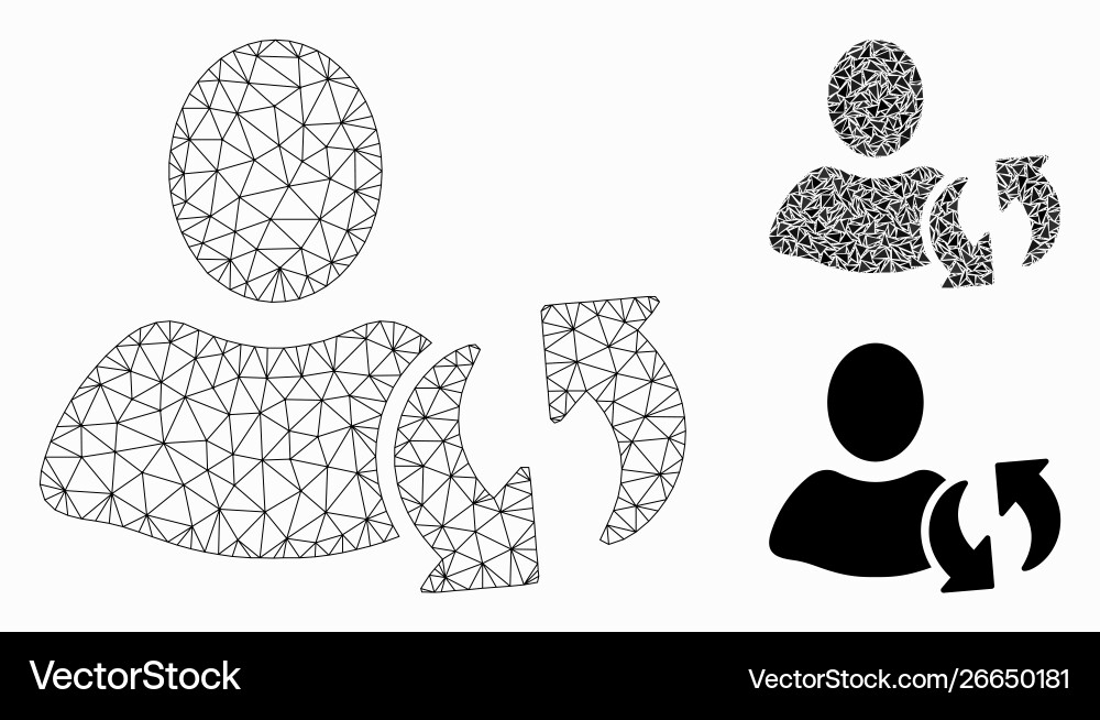 Refresh mesh carcass model and triangle Refresh mesh carcass model and triangle vector image