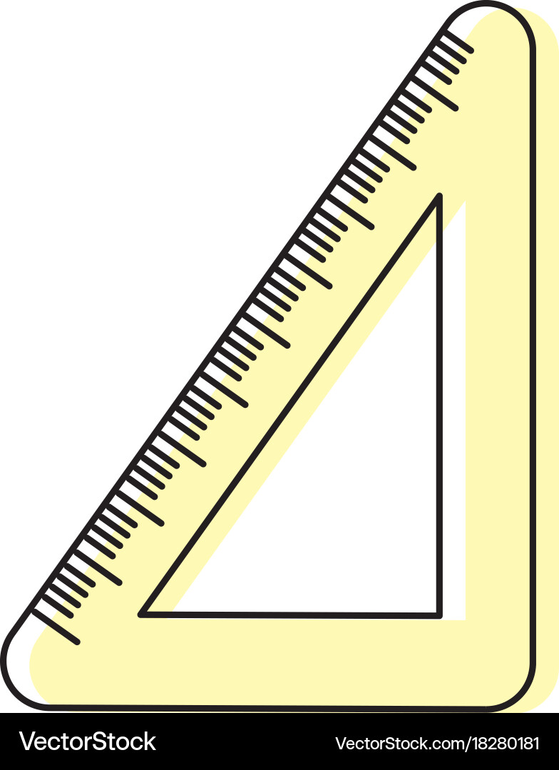 School triangle ruler object design vector image