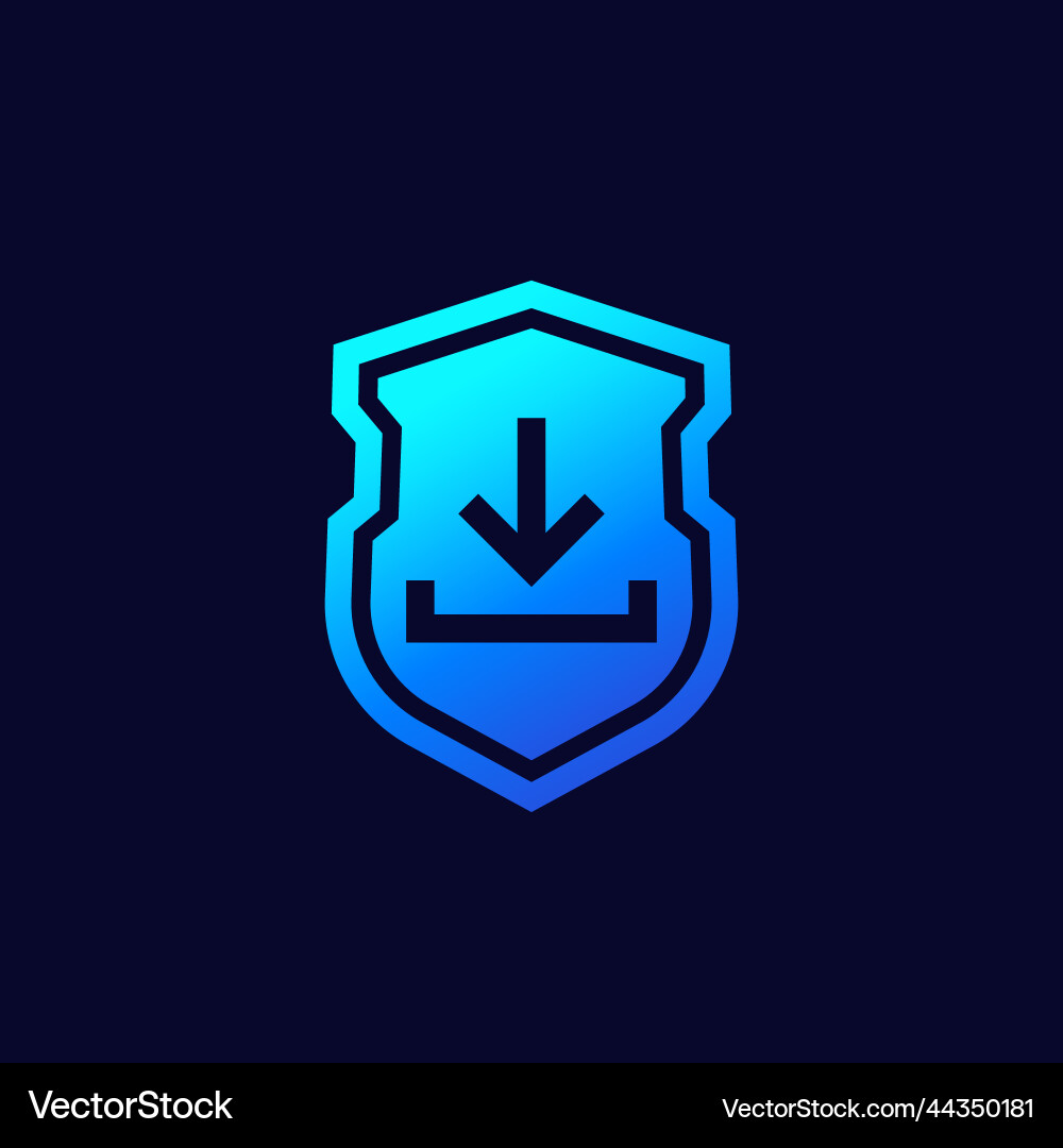 Secure download icon for web and apps vector image