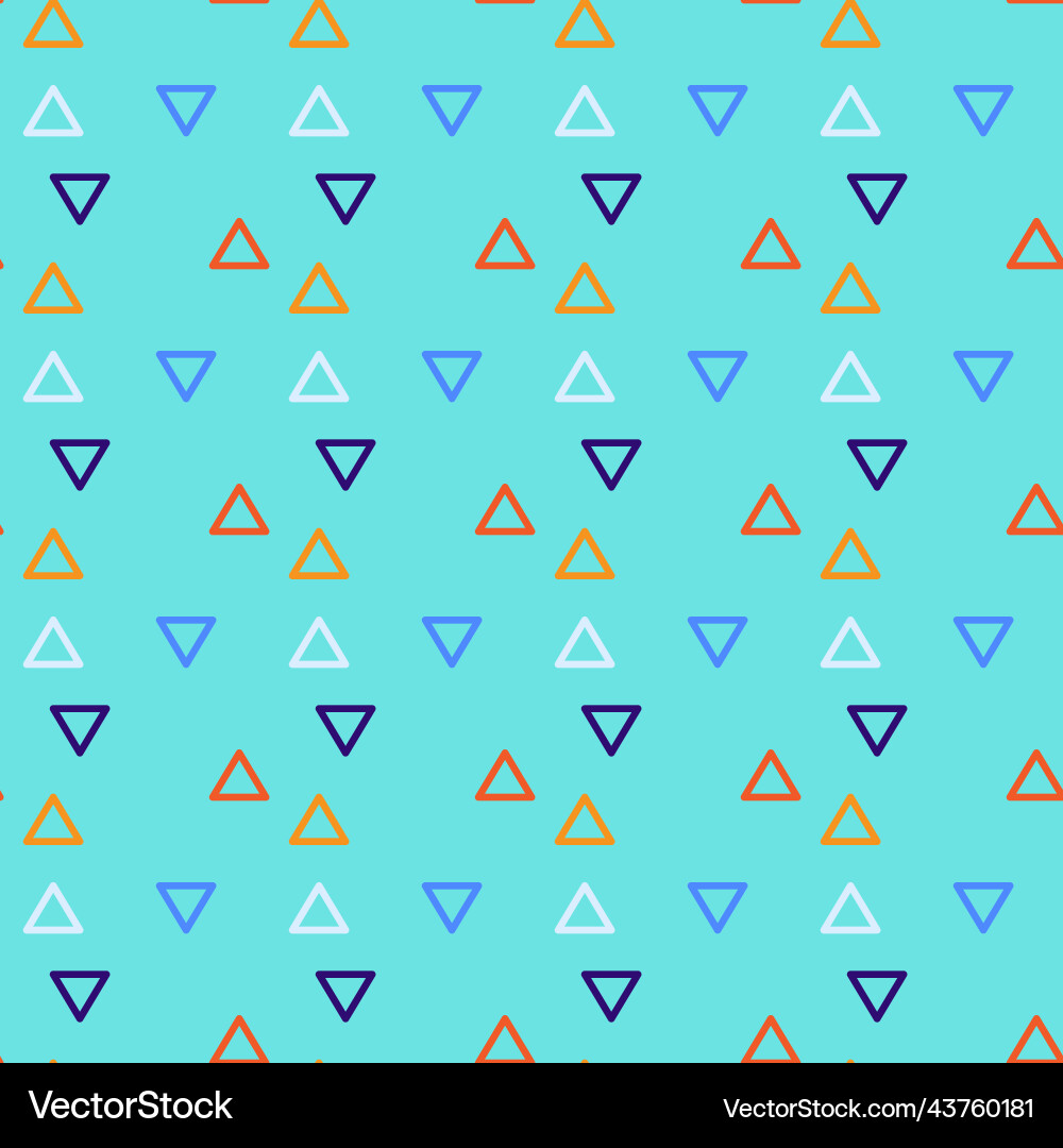Triangle seamless background with shapes vector image