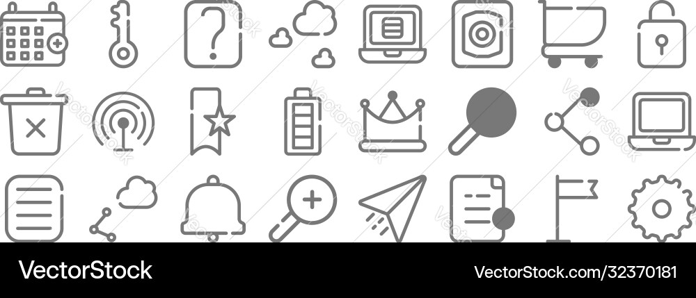 Ui master line icons linear set quality Ui master line icons linear set quality vector image
