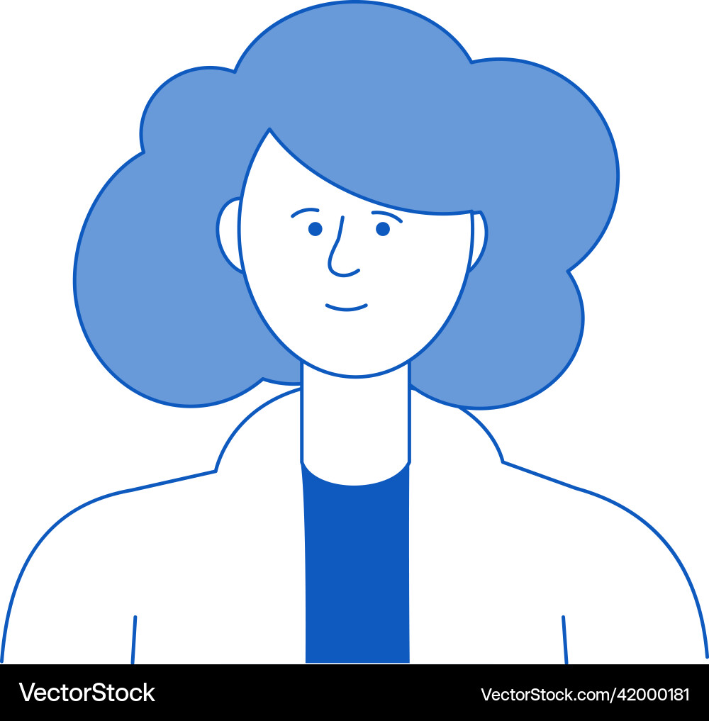 Woman head portrait pretty female character face Woman head portrait pretty female character face vector image