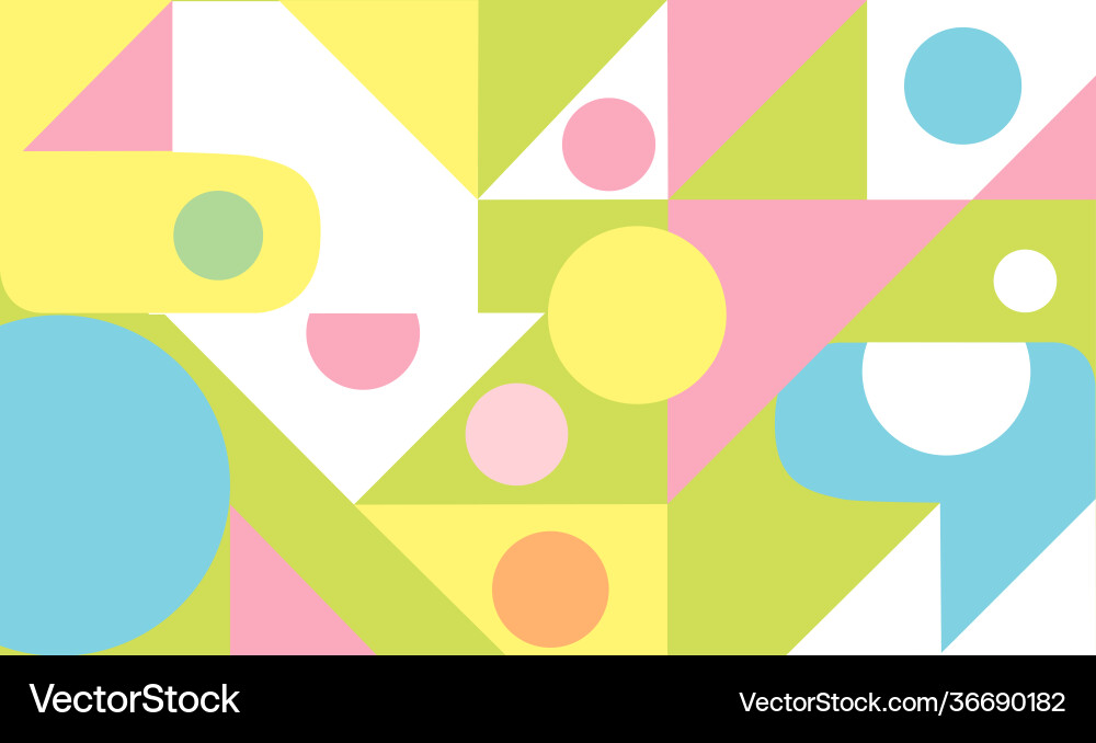 Abstraction from different geometric shapes Vector Image