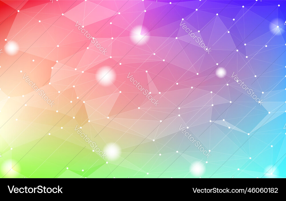 Background material polygon-like rainbow gradient Vector Image