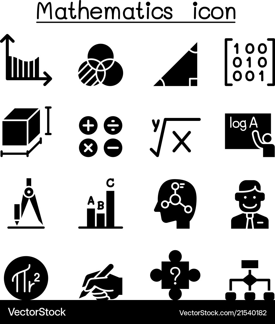 Mathematics Icon Set Mathematics Icon Set vektorbild