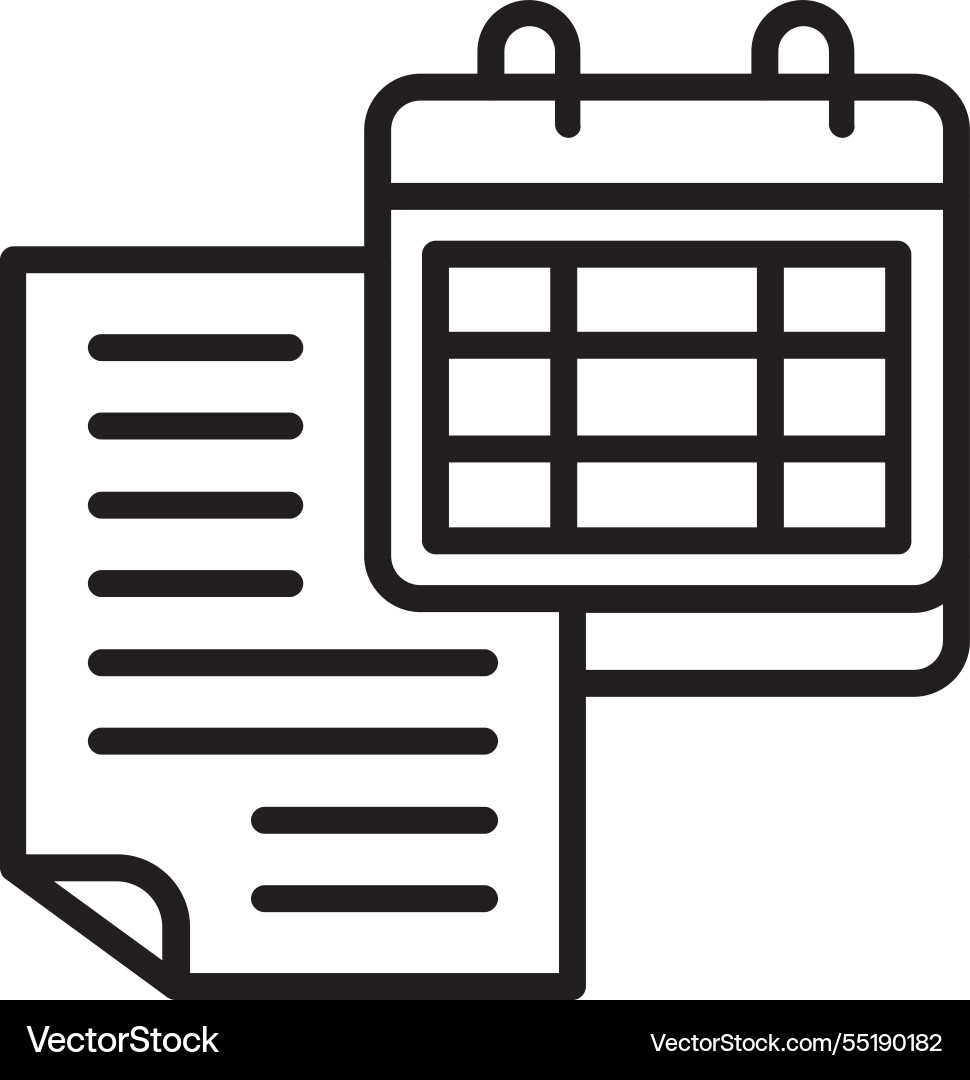 Notes line icon design Vector Image