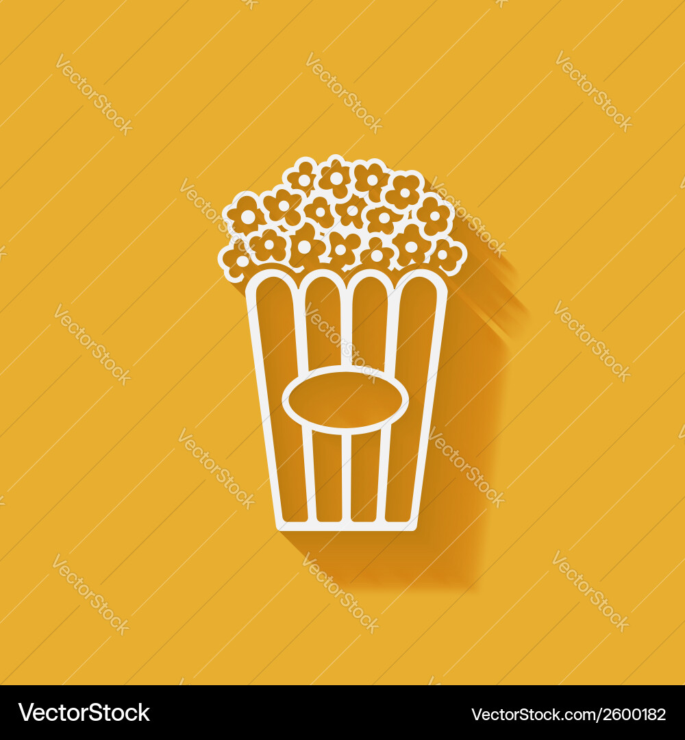 Popcorn design element vector image