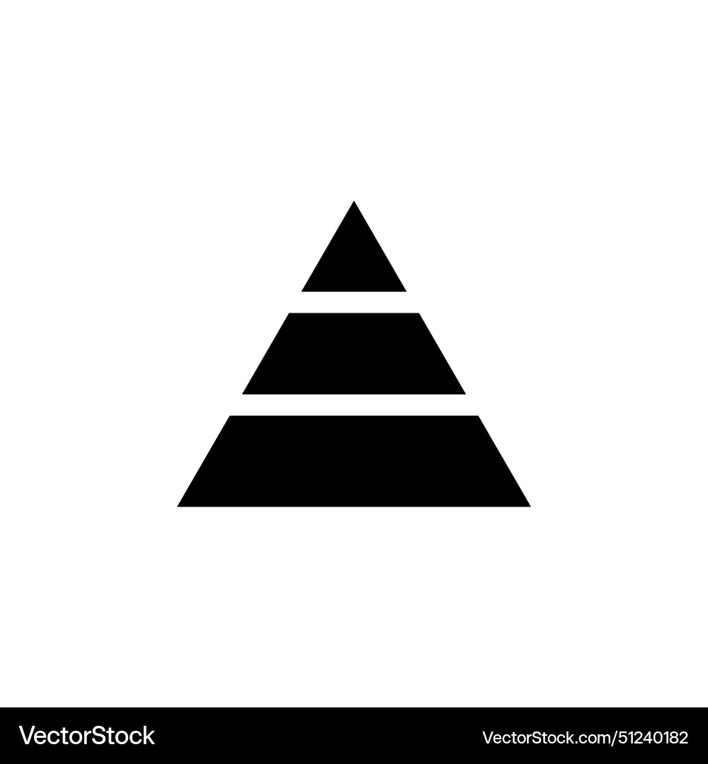 Pyramid chart flat icon vector image