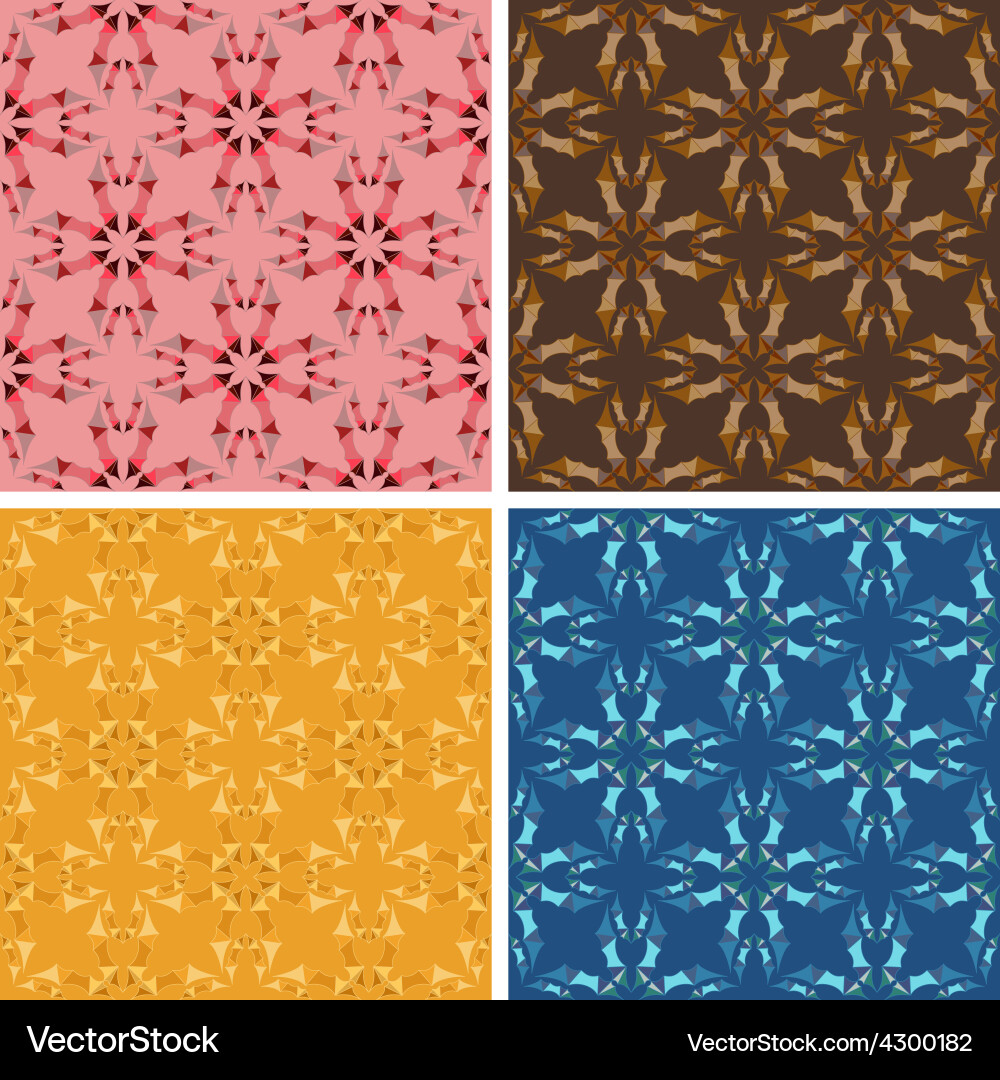 Seamless abstract art pattern set vector image