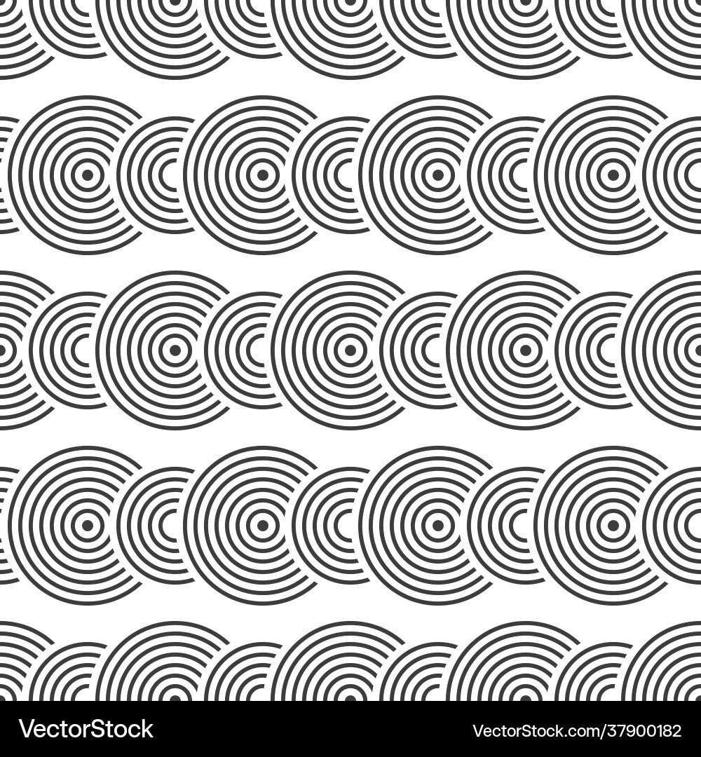 Seamless pattern overlapping circles geometric Seamless pattern overlapping circles geometric vector image