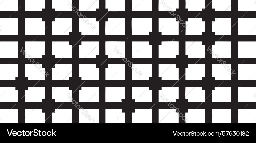 Square grid pattern black and white design Vector Image