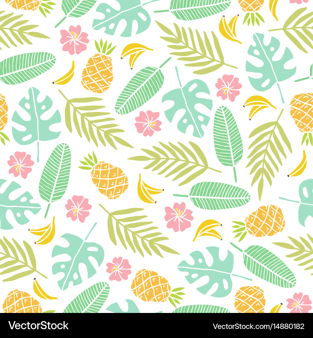 Tropical Leaf Pattern Vector Image