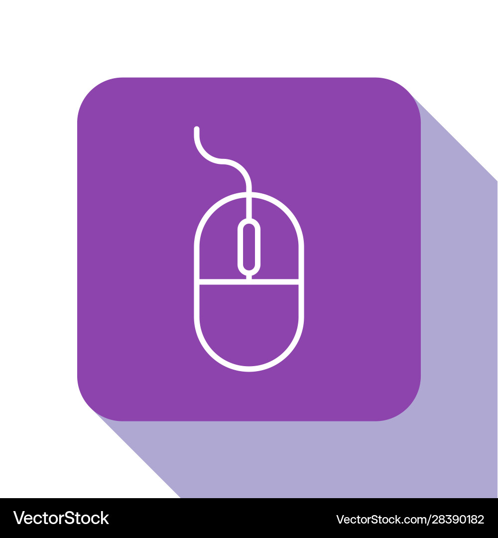 White line computer mouse icon isolated on Vector Image