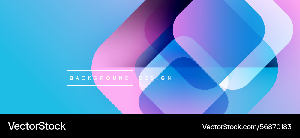 Abstract geometric shapes overlap creating Vector Image